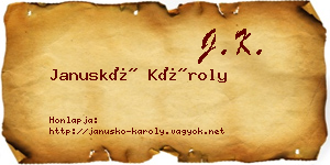Januskó Károly névjegykártya